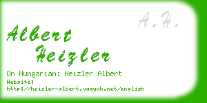 albert heizler business card